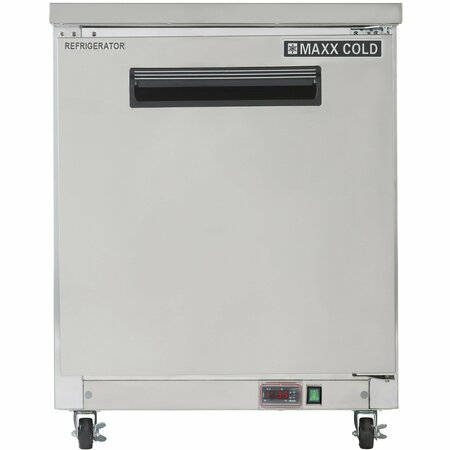 MAXX COLD Undercounter Refrigerator, Single Door 6.5 CUFT MXCR27U